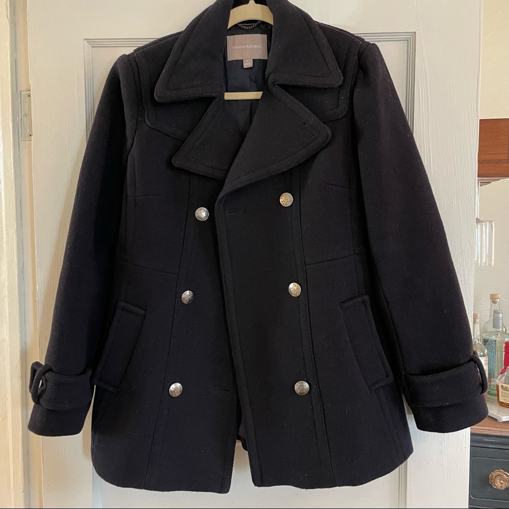 Navy Peacoat Banana Republic